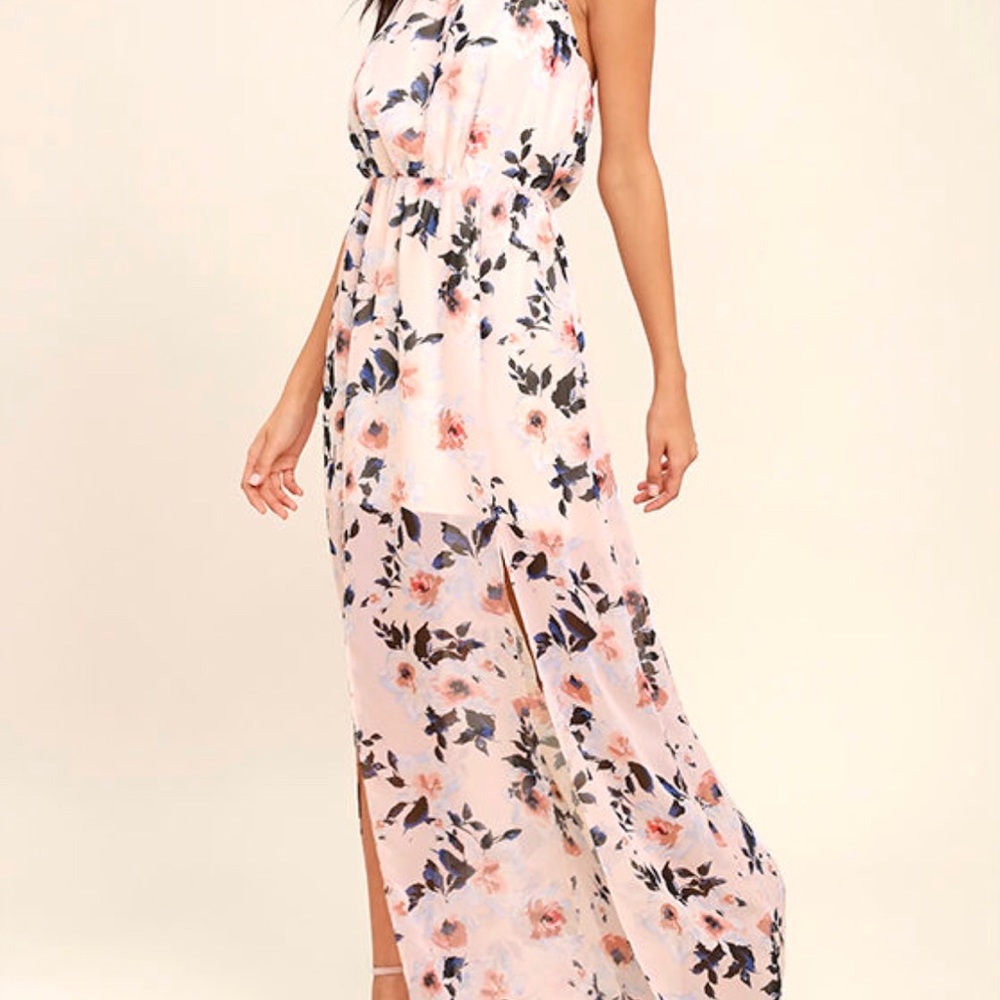Maxi Dress Floral Ali + Jay halter Small NWT